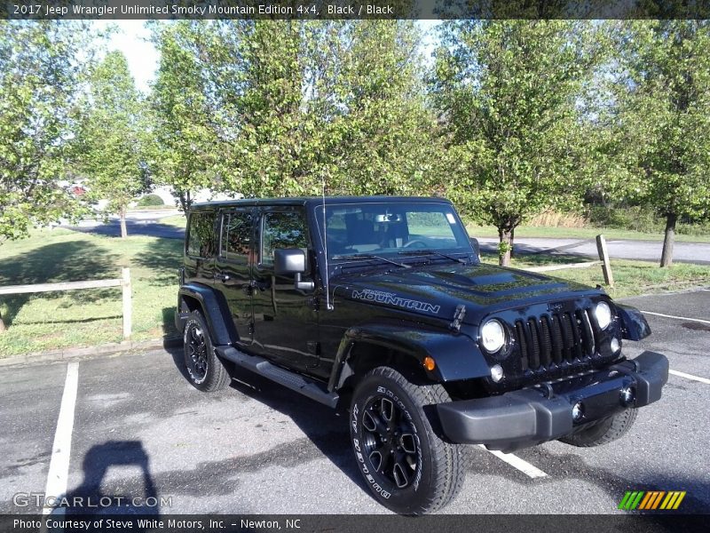 Black / Black 2017 Jeep Wrangler Unlimited Smoky Mountain Edition 4x4