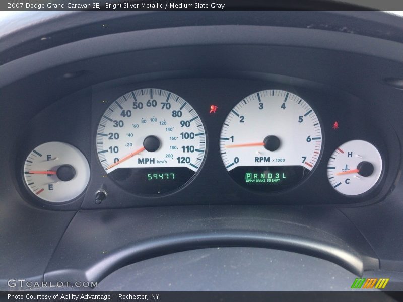 Bright Silver Metallic / Medium Slate Gray 2007 Dodge Grand Caravan SE