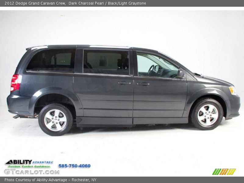 Dark Charcoal Pearl / Black/Light Graystone 2012 Dodge Grand Caravan Crew