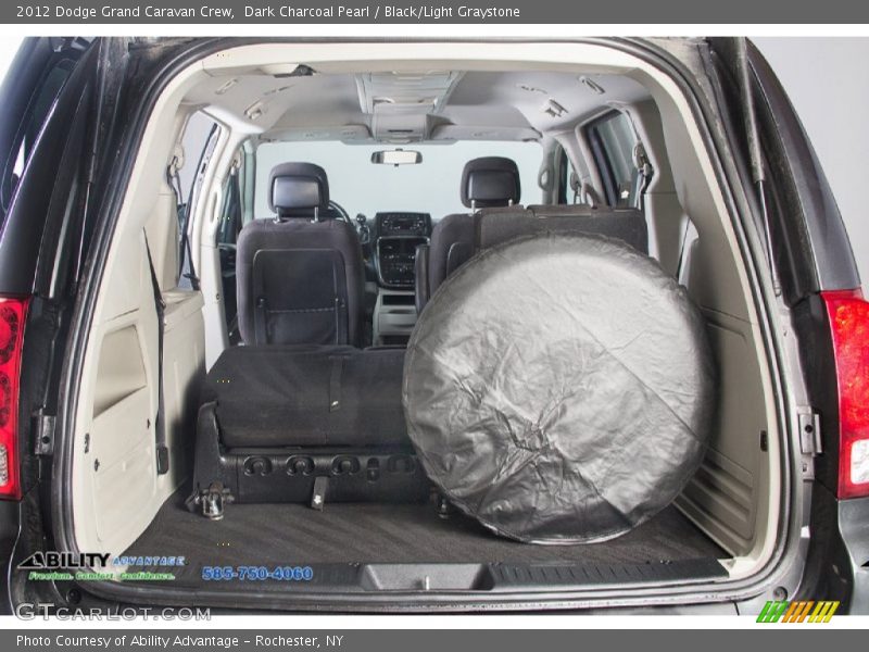 Dark Charcoal Pearl / Black/Light Graystone 2012 Dodge Grand Caravan Crew