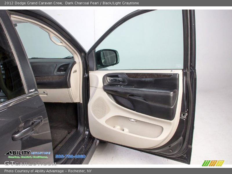 Dark Charcoal Pearl / Black/Light Graystone 2012 Dodge Grand Caravan Crew