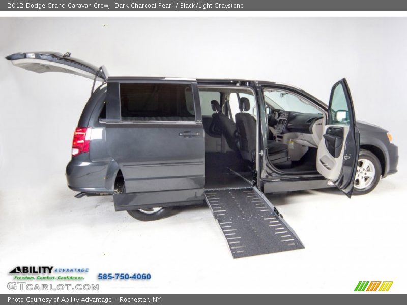 Dark Charcoal Pearl / Black/Light Graystone 2012 Dodge Grand Caravan Crew