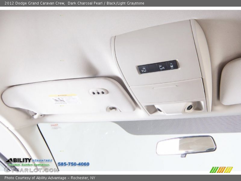 Dark Charcoal Pearl / Black/Light Graystone 2012 Dodge Grand Caravan Crew