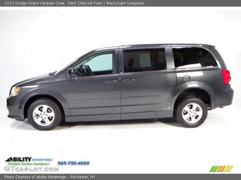 Dark Charcoal Pearl / Black/Light Graystone 2012 Dodge Grand Caravan Crew