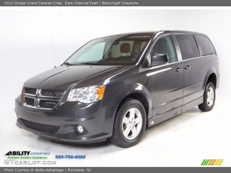 Dark Charcoal Pearl / Black/Light Graystone 2012 Dodge Grand Caravan Crew