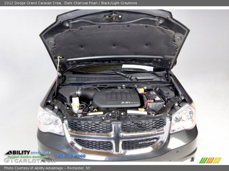 Dark Charcoal Pearl / Black/Light Graystone 2012 Dodge Grand Caravan Crew