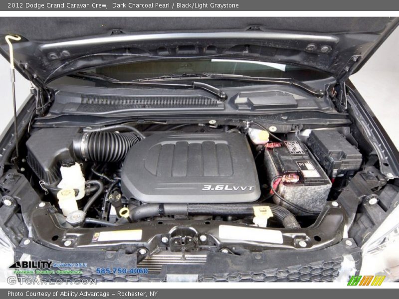Dark Charcoal Pearl / Black/Light Graystone 2012 Dodge Grand Caravan Crew