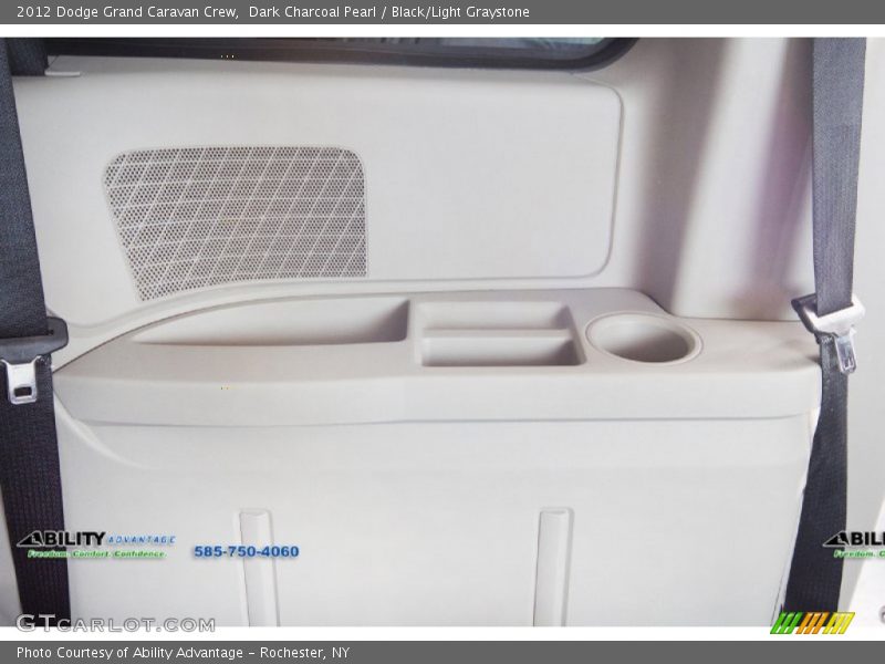 Dark Charcoal Pearl / Black/Light Graystone 2012 Dodge Grand Caravan Crew