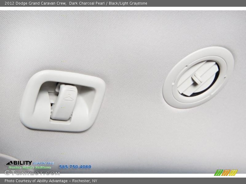 Dark Charcoal Pearl / Black/Light Graystone 2012 Dodge Grand Caravan Crew