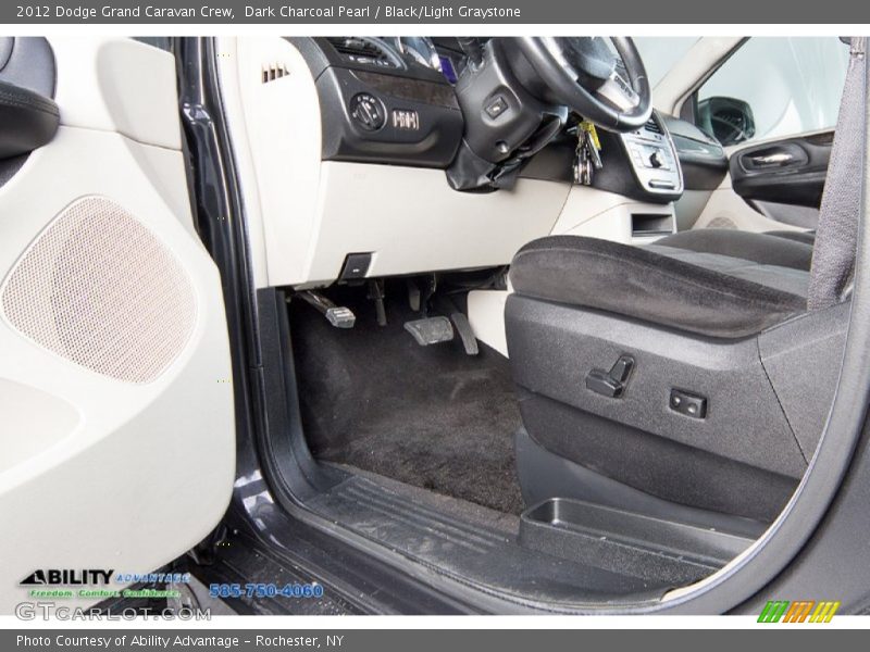 Dark Charcoal Pearl / Black/Light Graystone 2012 Dodge Grand Caravan Crew