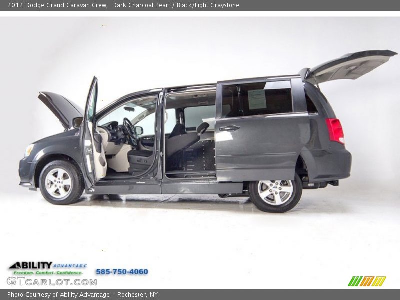 Dark Charcoal Pearl / Black/Light Graystone 2012 Dodge Grand Caravan Crew