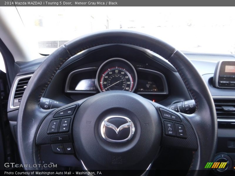 Meteor Gray Mica / Black 2014 Mazda MAZDA3 i Touring 5 Door