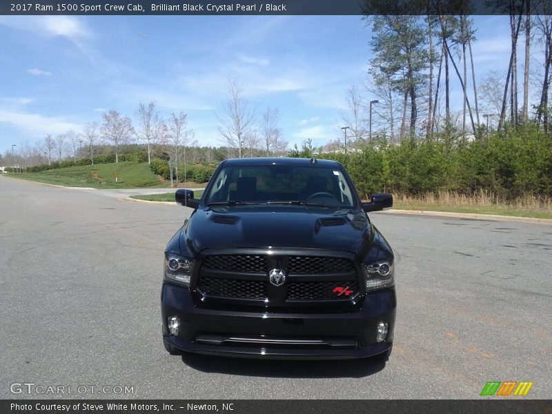 Brilliant Black Crystal Pearl / Black 2017 Ram 1500 Sport Crew Cab