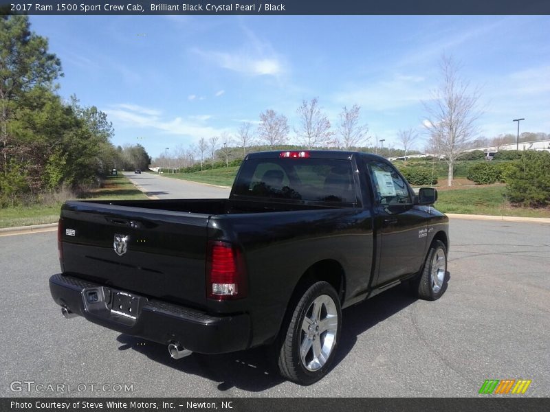 Brilliant Black Crystal Pearl / Black 2017 Ram 1500 Sport Crew Cab