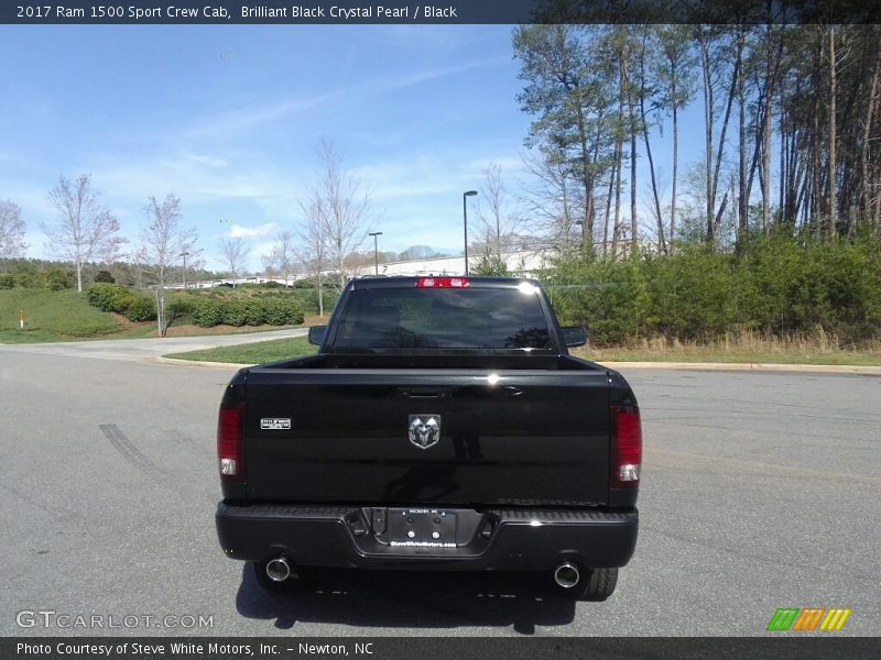 Brilliant Black Crystal Pearl / Black 2017 Ram 1500 Sport Crew Cab