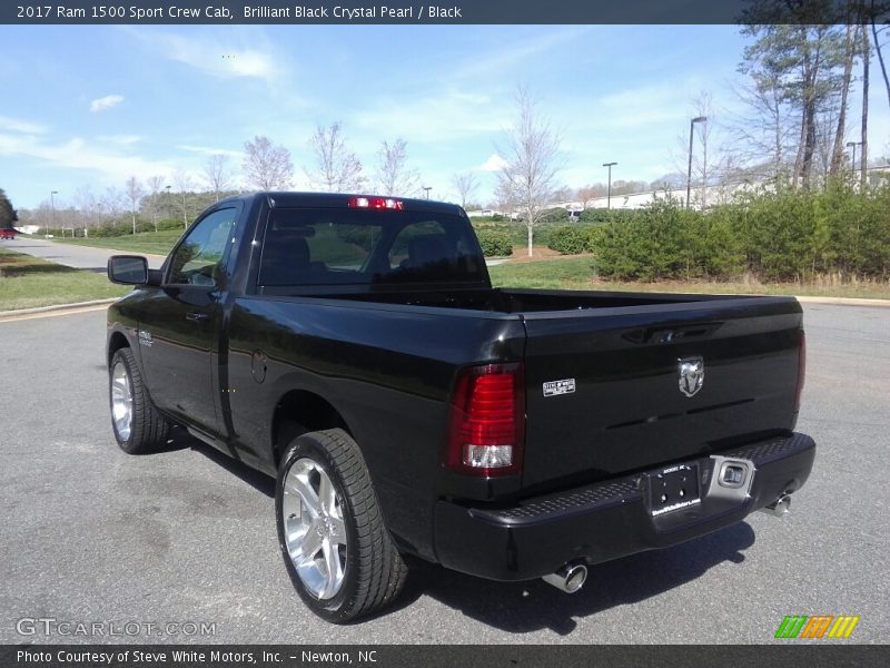 Brilliant Black Crystal Pearl / Black 2017 Ram 1500 Sport Crew Cab