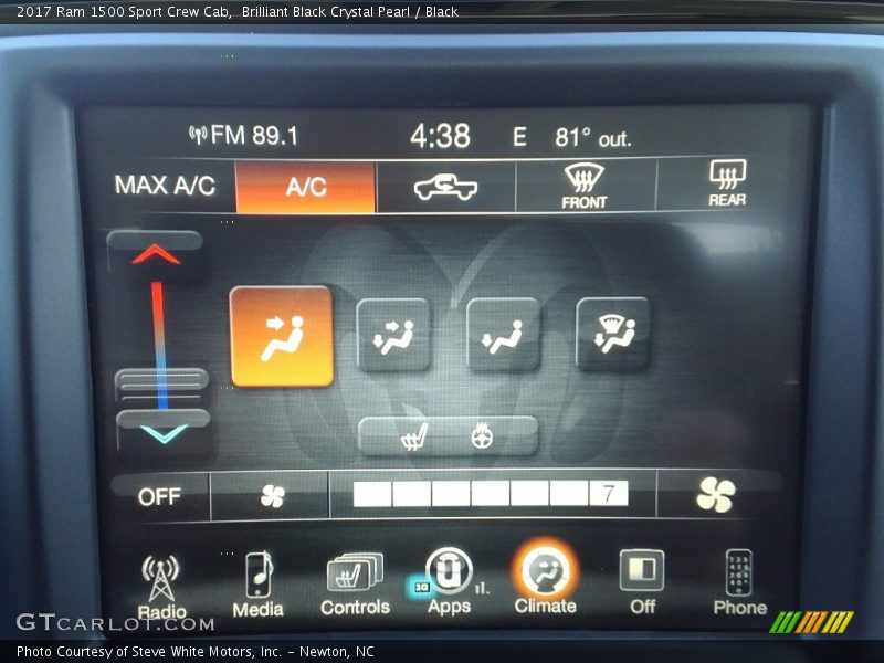 Brilliant Black Crystal Pearl / Black 2017 Ram 1500 Sport Crew Cab