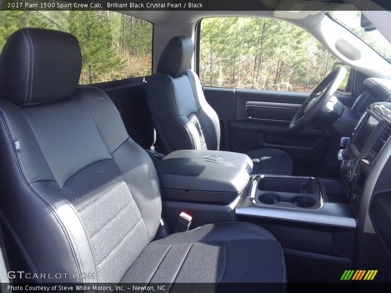 Brilliant Black Crystal Pearl / Black 2017 Ram 1500 Sport Crew Cab