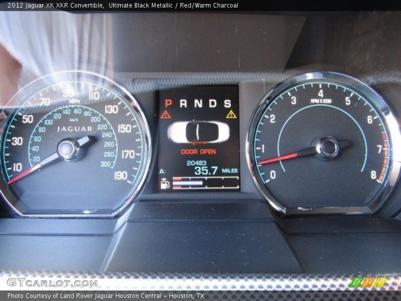 Ultimate Black Metallic / Red/Warm Charcoal 2012 Jaguar XK XKR Convertible