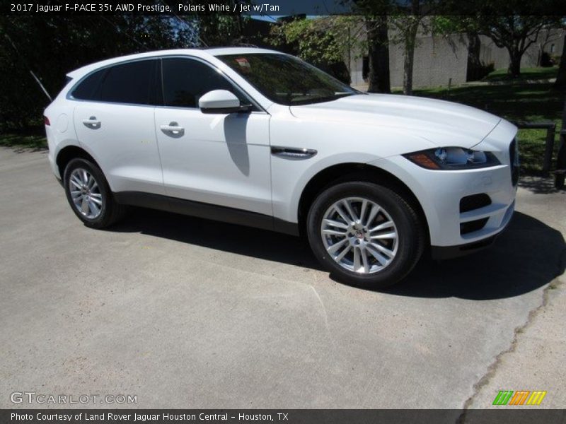 Polaris White / Jet w/Tan 2017 Jaguar F-PACE 35t AWD Prestige