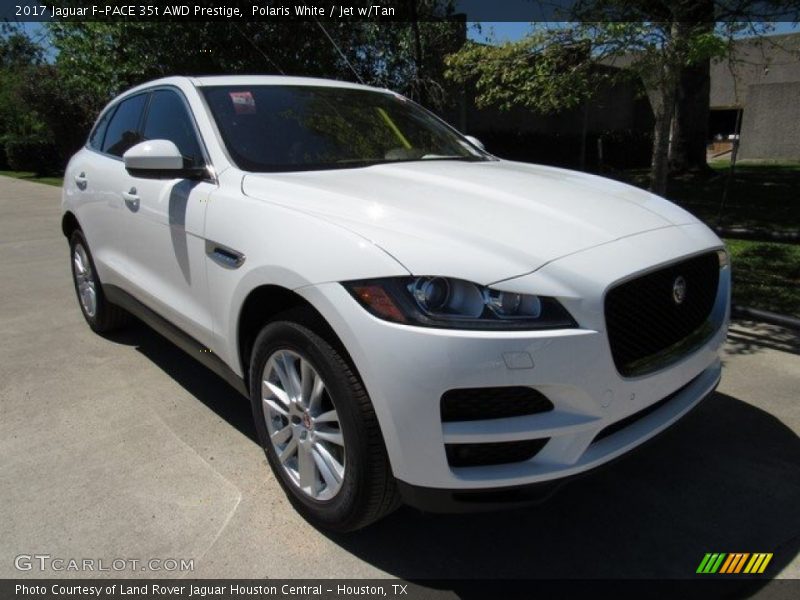 Polaris White / Jet w/Tan 2017 Jaguar F-PACE 35t AWD Prestige