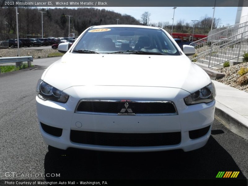 Wicked White Metallic / Black 2013 Mitsubishi Lancer ES