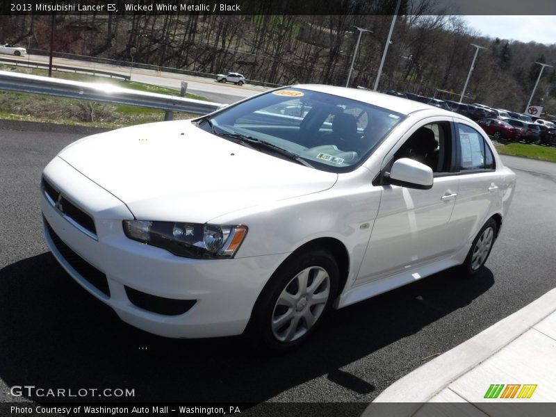 Wicked White Metallic / Black 2013 Mitsubishi Lancer ES