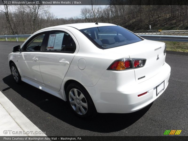 Wicked White Metallic / Black 2013 Mitsubishi Lancer ES