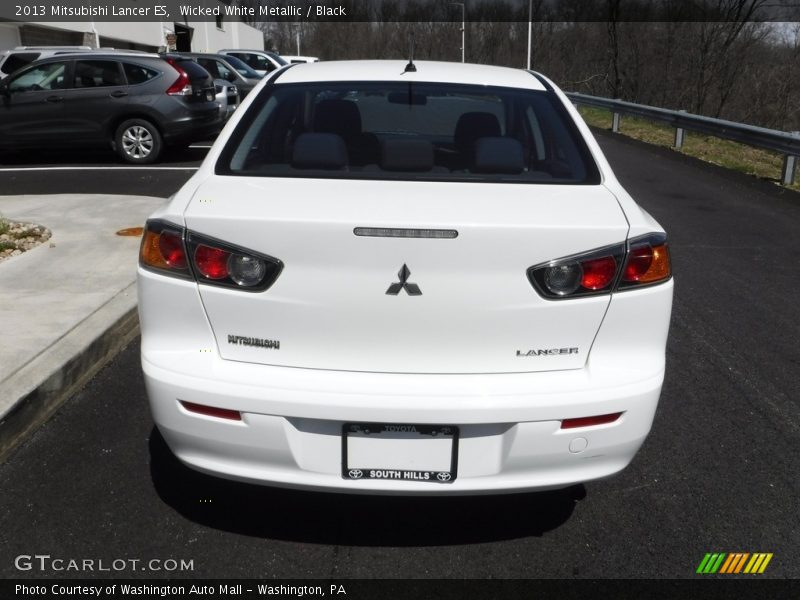 Wicked White Metallic / Black 2013 Mitsubishi Lancer ES
