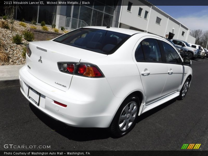 Wicked White Metallic / Black 2013 Mitsubishi Lancer ES