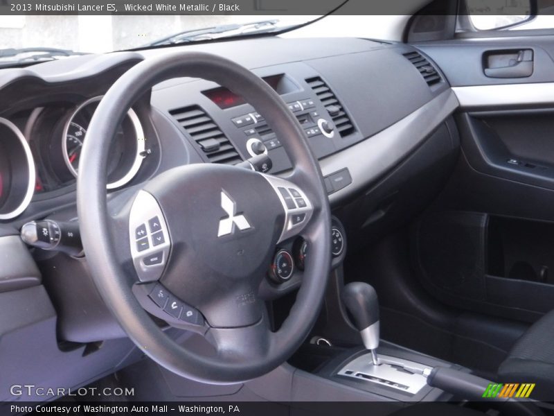 Wicked White Metallic / Black 2013 Mitsubishi Lancer ES