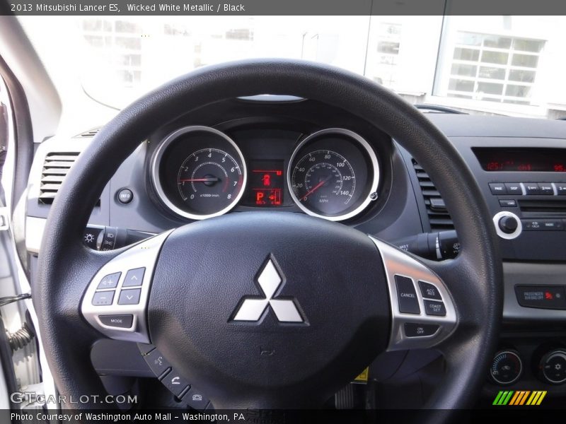 Wicked White Metallic / Black 2013 Mitsubishi Lancer ES