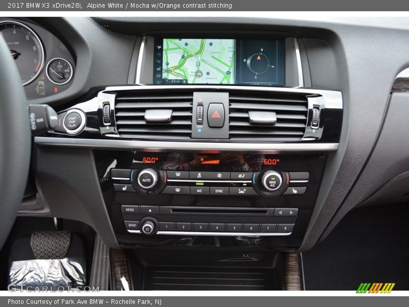 Alpine White / Mocha w/Orange contrast stitching 2017 BMW X3 xDrive28i