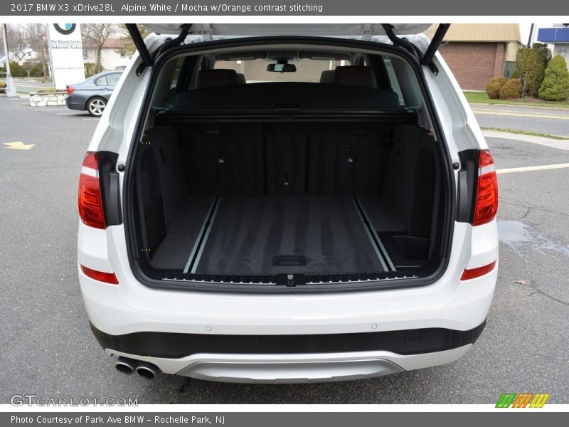 Alpine White / Mocha w/Orange contrast stitching 2017 BMW X3 xDrive28i