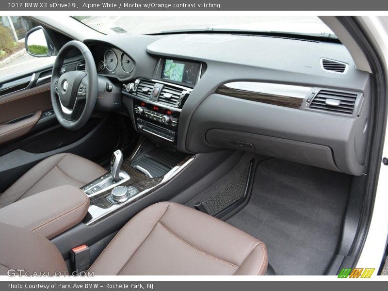 Alpine White / Mocha w/Orange contrast stitching 2017 BMW X3 xDrive28i