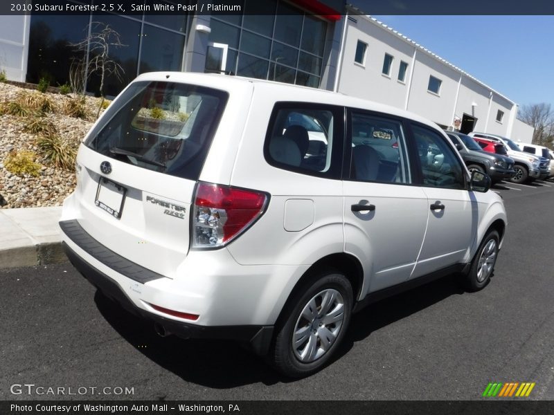 Satin White Pearl / Platinum 2010 Subaru Forester 2.5 X
