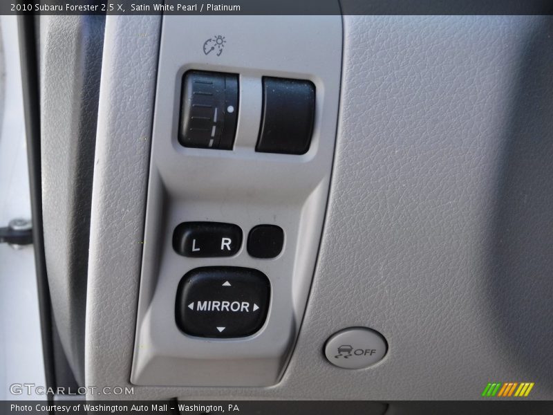 Satin White Pearl / Platinum 2010 Subaru Forester 2.5 X