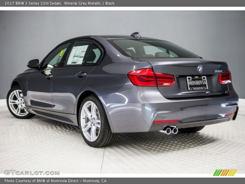 Mineral Grey Metallic / Black 2017 BMW 3 Series 330i Sedan