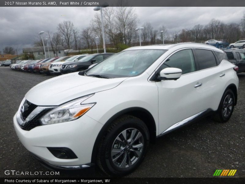 Pearl White / Graphite 2017 Nissan Murano SL AWD