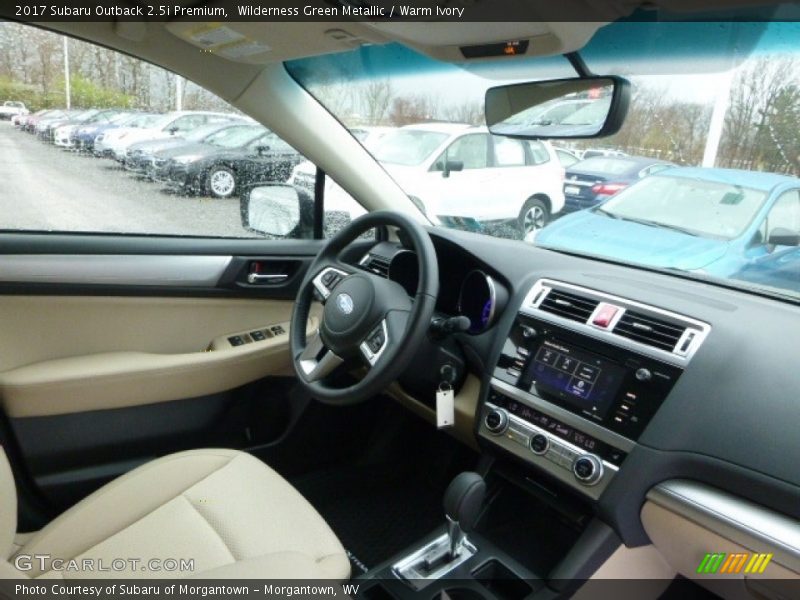 Wilderness Green Metallic / Warm Ivory 2017 Subaru Outback 2.5i Premium