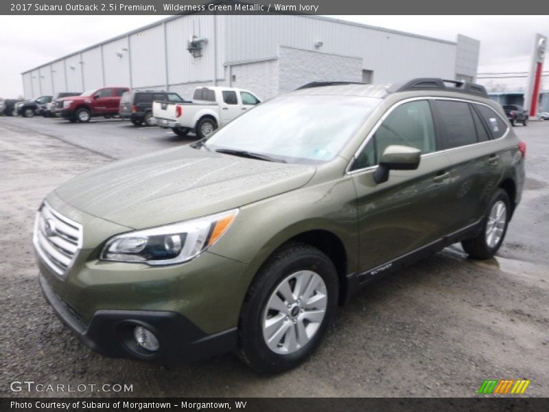 Wilderness Green Metallic / Warm Ivory 2017 Subaru Outback 2.5i Premium