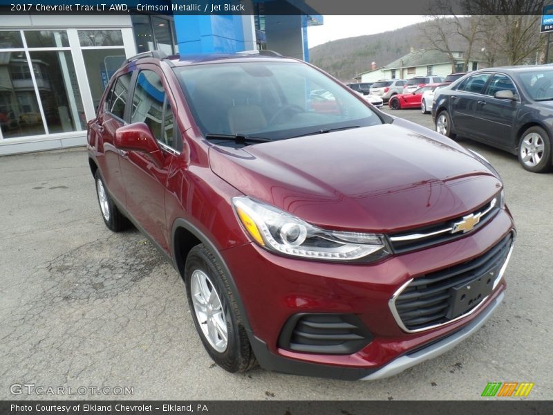 Crimson Metallic / Jet Black 2017 Chevrolet Trax LT AWD