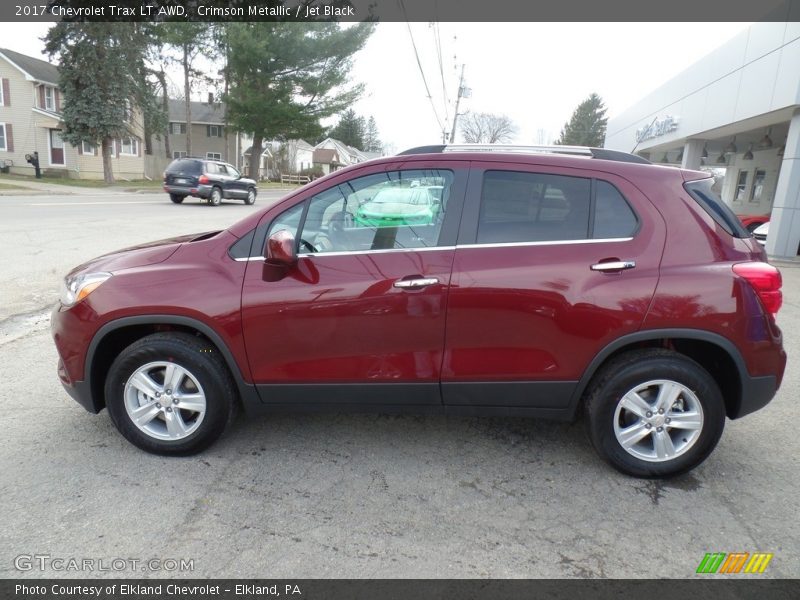 Crimson Metallic / Jet Black 2017 Chevrolet Trax LT AWD