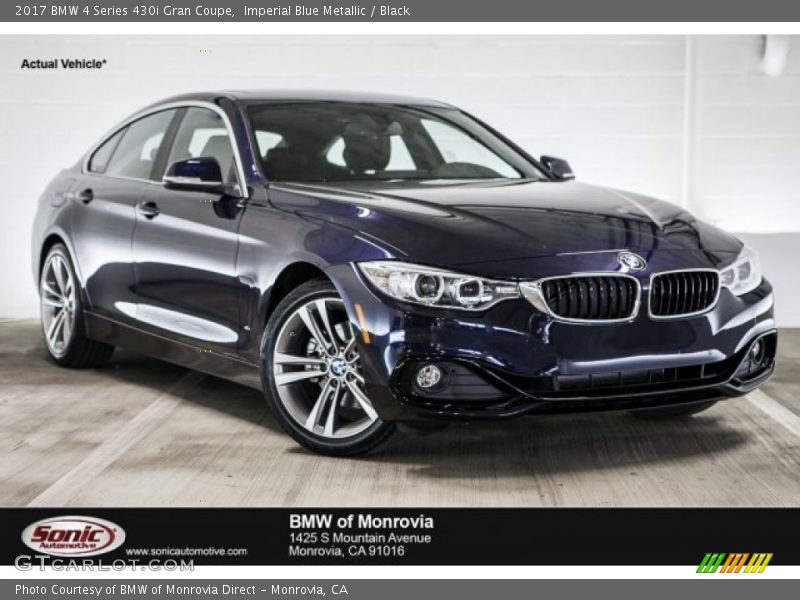 Imperial Blue Metallic / Black 2017 BMW 4 Series 430i Gran Coupe