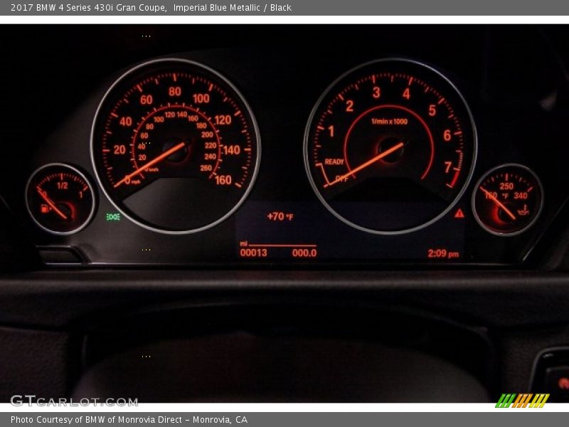 Imperial Blue Metallic / Black 2017 BMW 4 Series 430i Gran Coupe