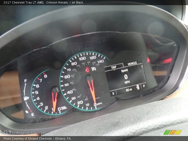Crimson Metallic / Jet Black 2017 Chevrolet Trax LT AWD