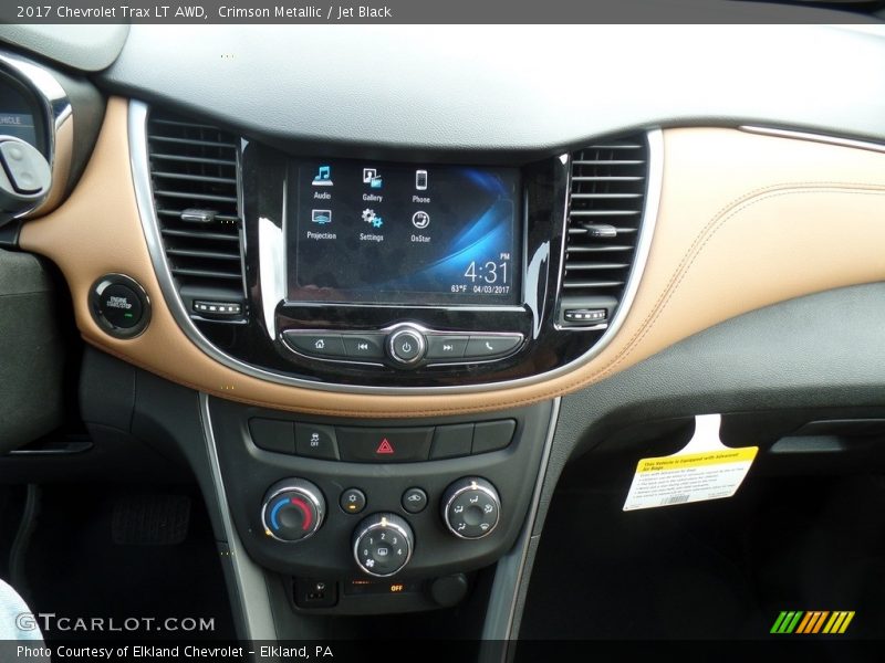 Crimson Metallic / Jet Black 2017 Chevrolet Trax LT AWD