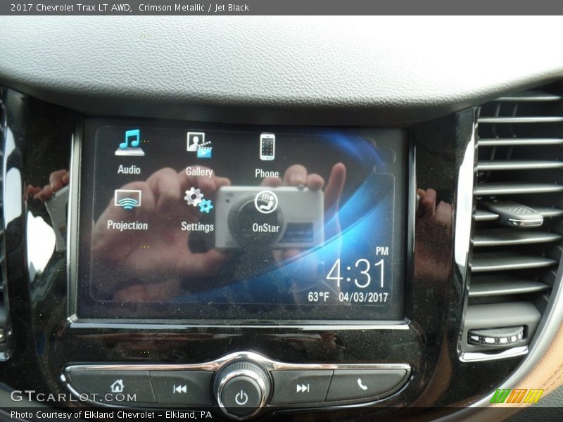 Crimson Metallic / Jet Black 2017 Chevrolet Trax LT AWD
