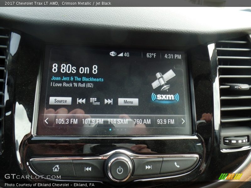 Crimson Metallic / Jet Black 2017 Chevrolet Trax LT AWD