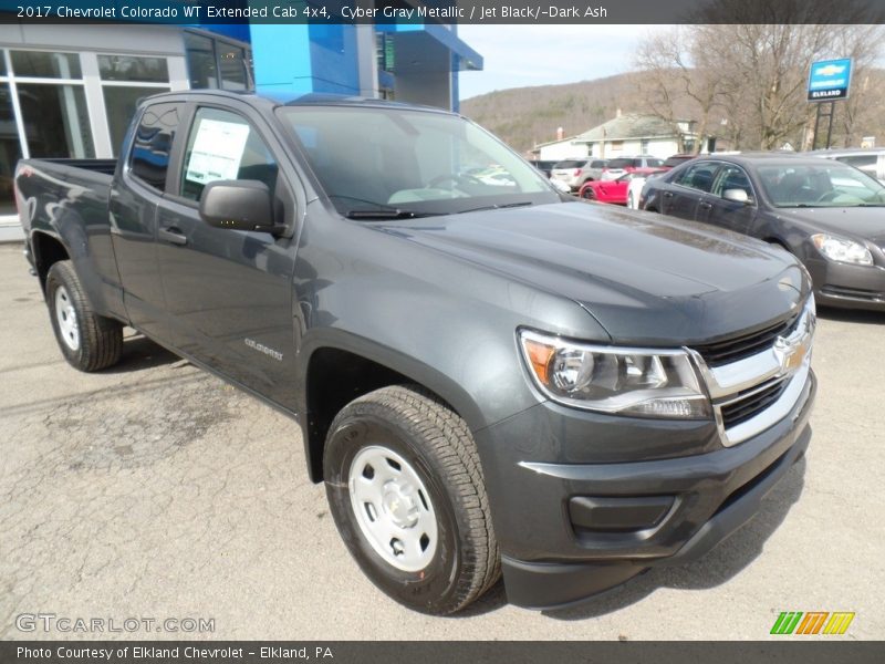 Cyber Gray Metallic / Jet Black/­Dark Ash 2017 Chevrolet Colorado WT Extended Cab 4x4